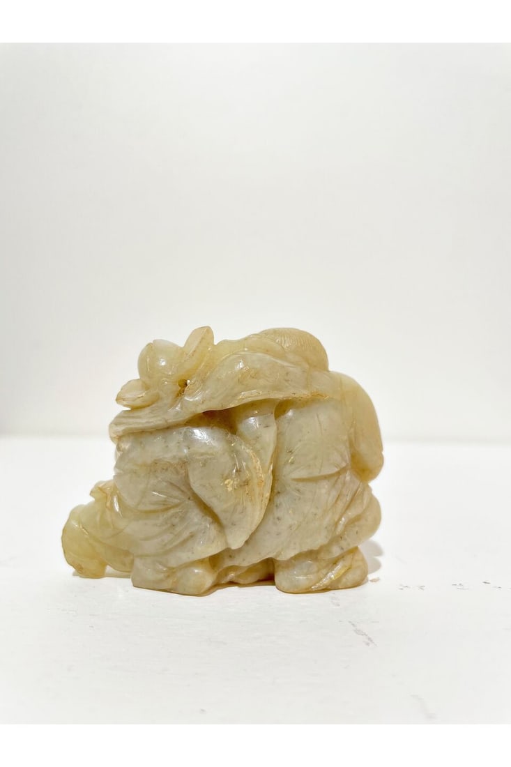 A CELADON JADE CARVING OF THE HEHE TWINS 17th/18th century - 6