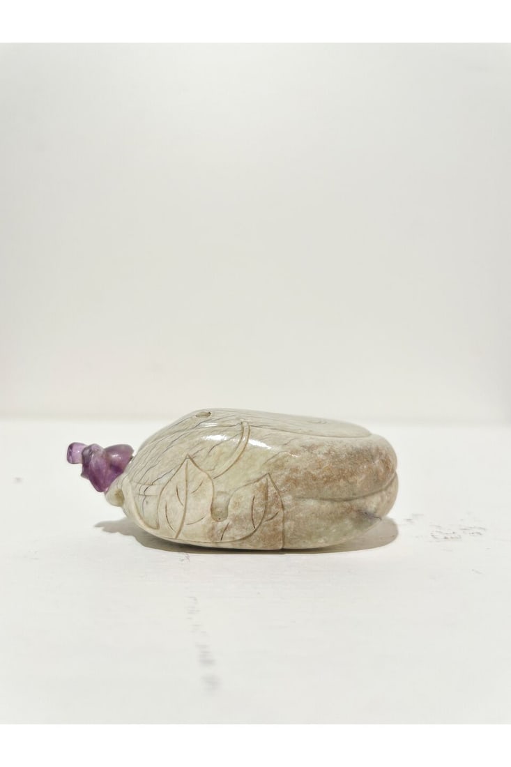 A FOSSILISED WOOD 'MELON' SNUFF BOTTLE 19th century - 8