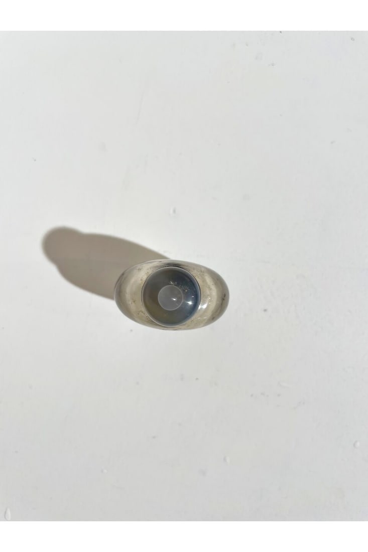 A MOSS AGATE AND A SMOKEY AGATE SNUFF BOTTLES 19th century (2) - 8