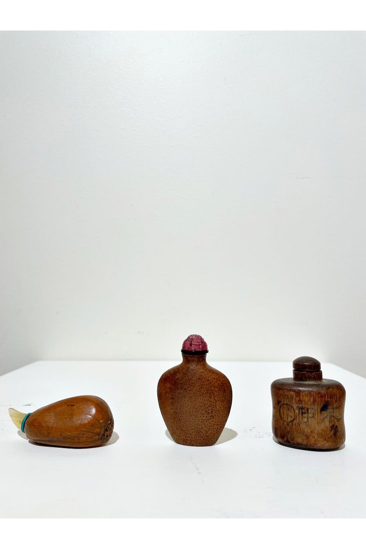 TWO BAMBOO SNUFF BOTTLES AND A GOURD SNUFF BOTTLE 19th century (3) - 7