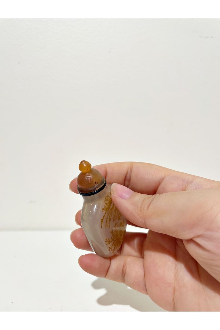 A SHADOW AGATE SNUFF BOTTLE AND A DENDRITIC AGATE SNUFF BOTTLE 18th/19th century (2) - 6