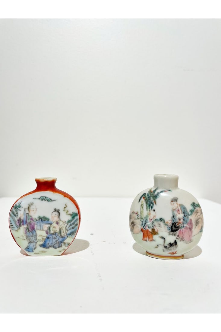 TWO FAMILLE ROSE SNUFF BOTTLES Daoguang four-character marks, 19th century (2) - 10
