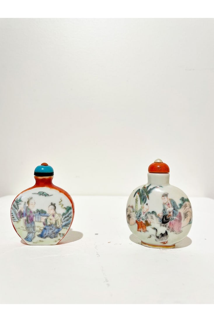 TWO FAMILLE ROSE SNUFF BOTTLES Daoguang four-character marks, 19th century (2) - 11