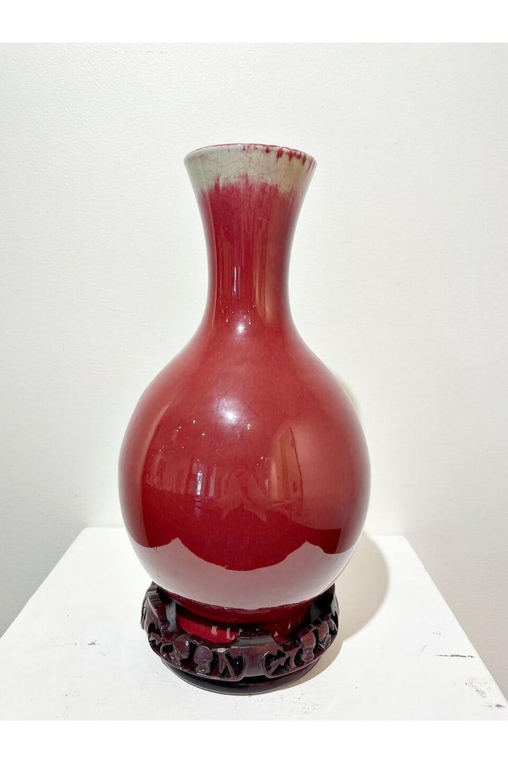 A SANG DE BOEUF GLAZED VASE 19th century - 7
