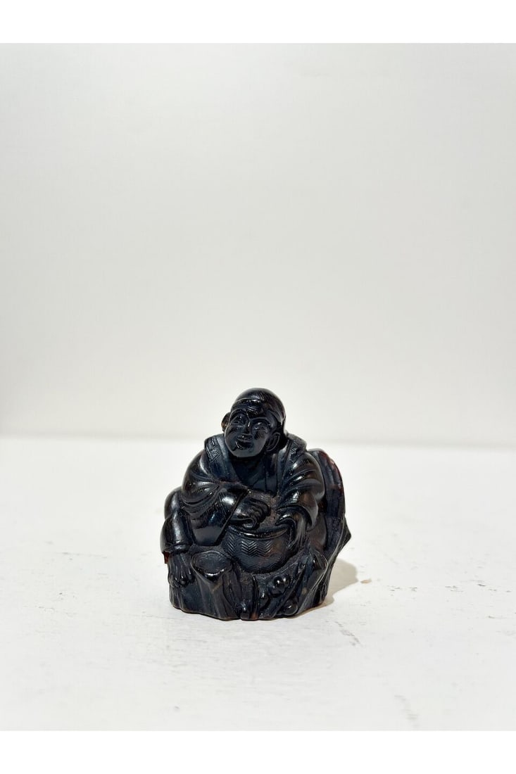 A WOOD NETSUKE OF HANASAKA JIISAN Edo period - 2