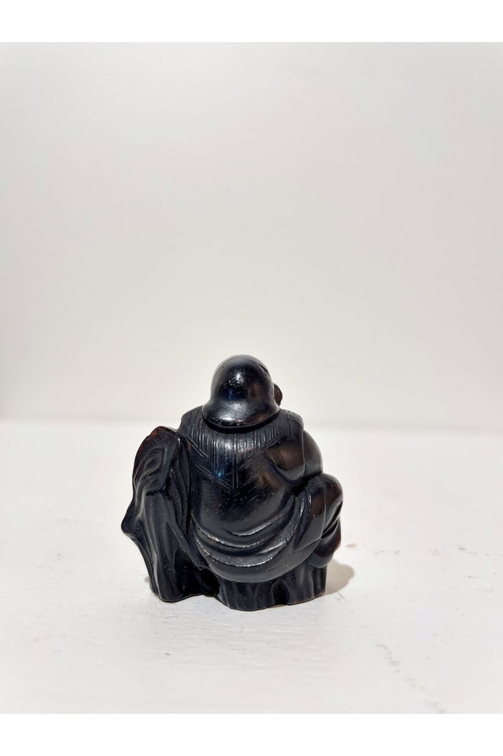 A WOOD NETSUKE OF HANASAKA JIISAN Edo period - 5