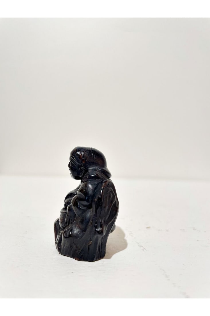 A WOOD NETSUKE OF HANASAKA JIISAN Edo period - 6