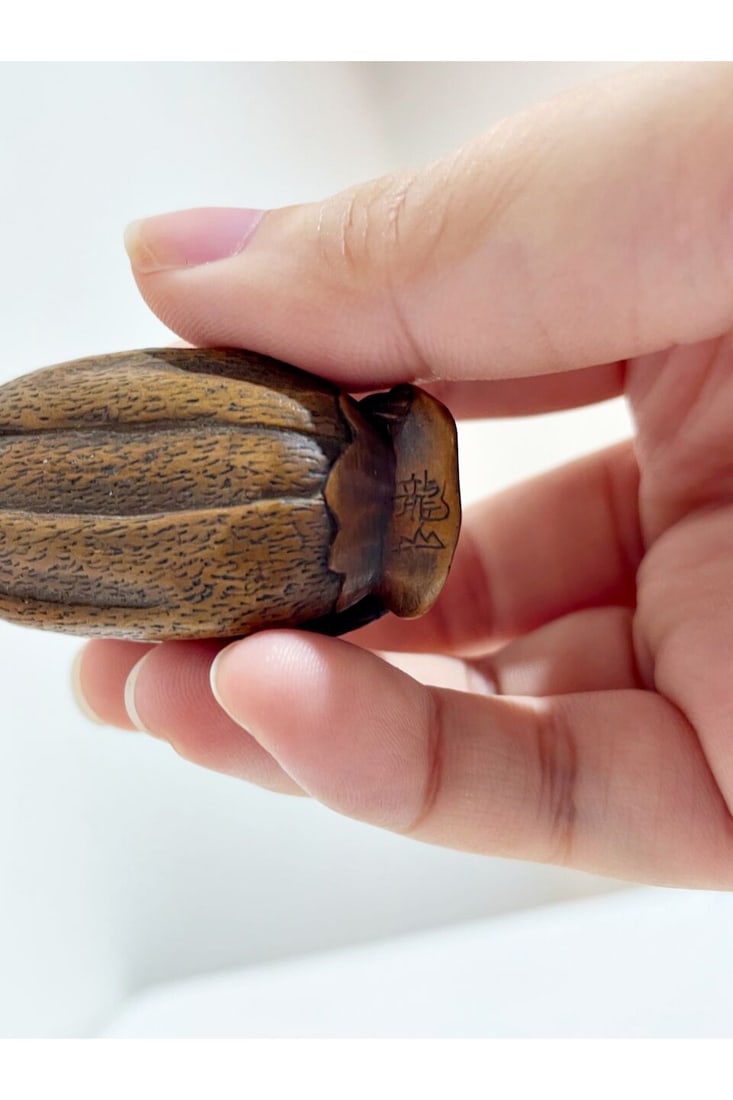 A BOXWOOD NETSUKE OF A RAT Signed Tatsuyama [龍山], 19th century - 2