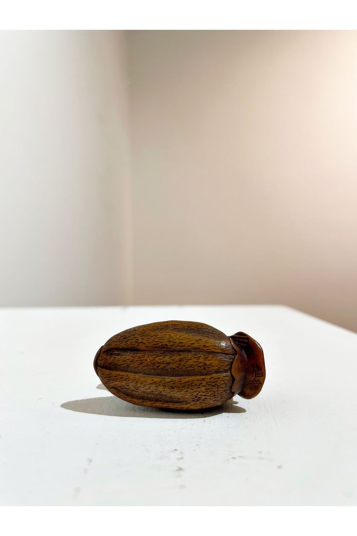 A BOXWOOD NETSUKE OF A RAT Signed Tatsuyama [龍山], 19th century - 4