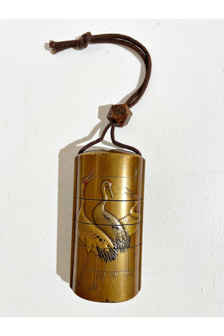 TWO LACQUER INRO AND TWO NETSUKE 19th/20th century (2) - 10