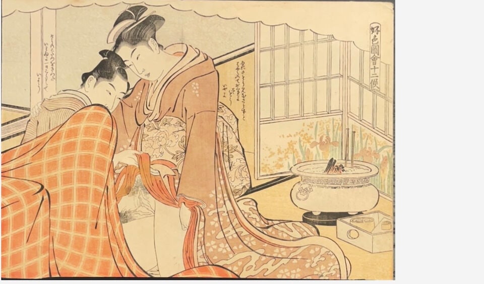 TWELVE SHUNGA YOKO-E Late Edo to Meiji period (12) - 3