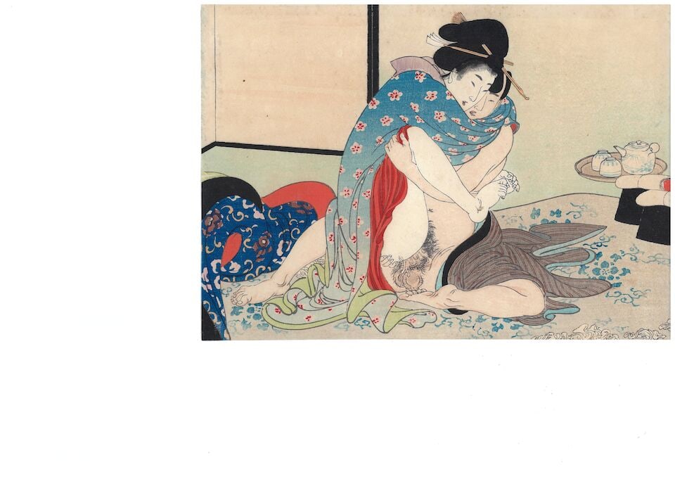 TWELVE SHUNGA YOKO-E Late Edo to Meiji period (12) - 7