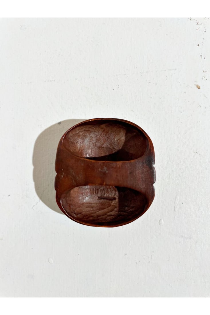 FOUR WOOD NETSUKE OF MASKS Edo period (4) - 3