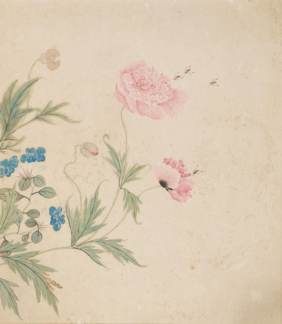 LIU RUSHI (1618-1664), ET AL. Bird and Flower (4) - 6