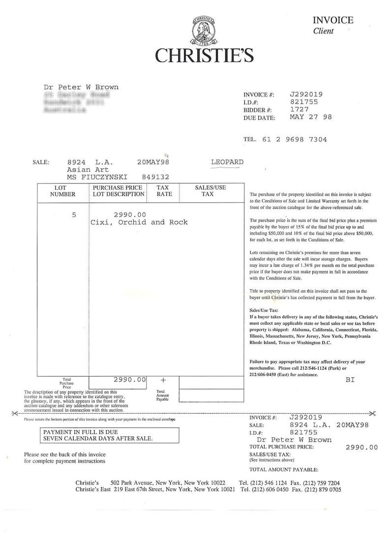 IN THE STYLE OF EMPRESS DOWAGER CIXI (1835-1908) Orchid and Rock - 2