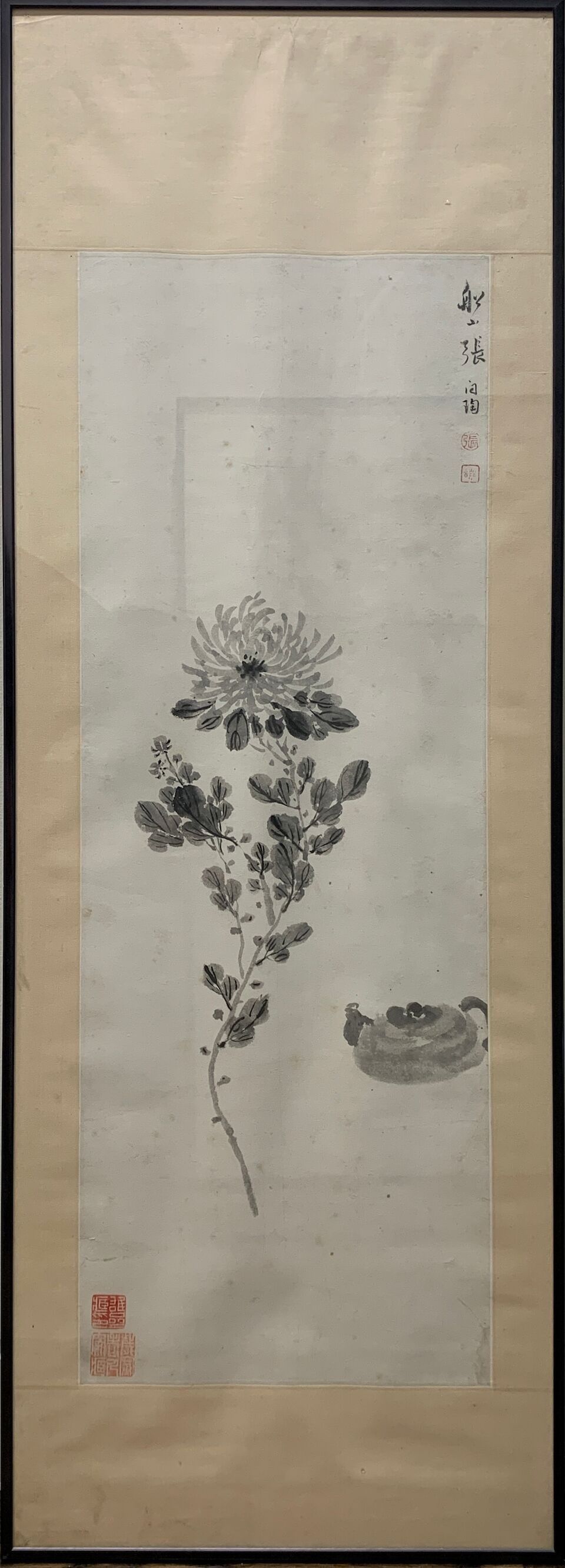 ZHANG WENTAO (1764-1814) Chrysanthemum in ink - 2