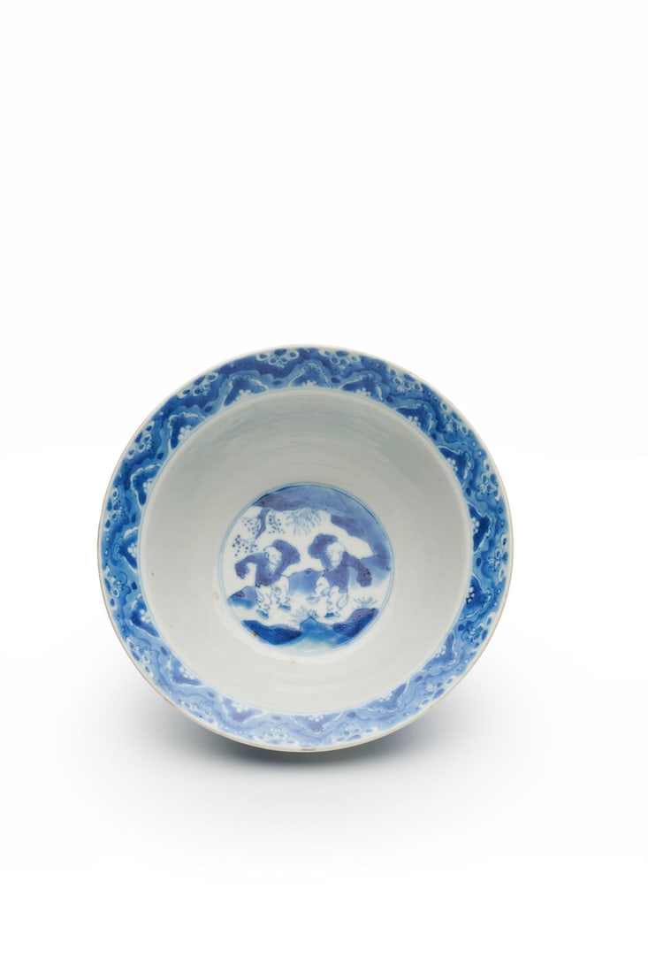 A BLUE AND WHITE TAPERED BOWL Chenghua six-character mark, Kangxi period - 4