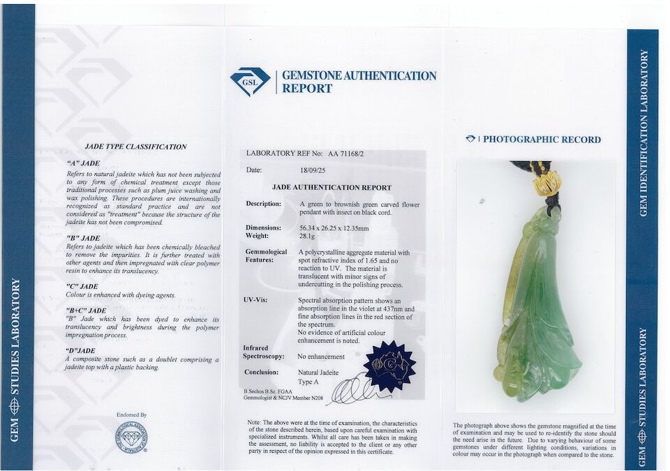 A JADEITE 'WHITE CHAMPACA' PENDANT 20th century - 2