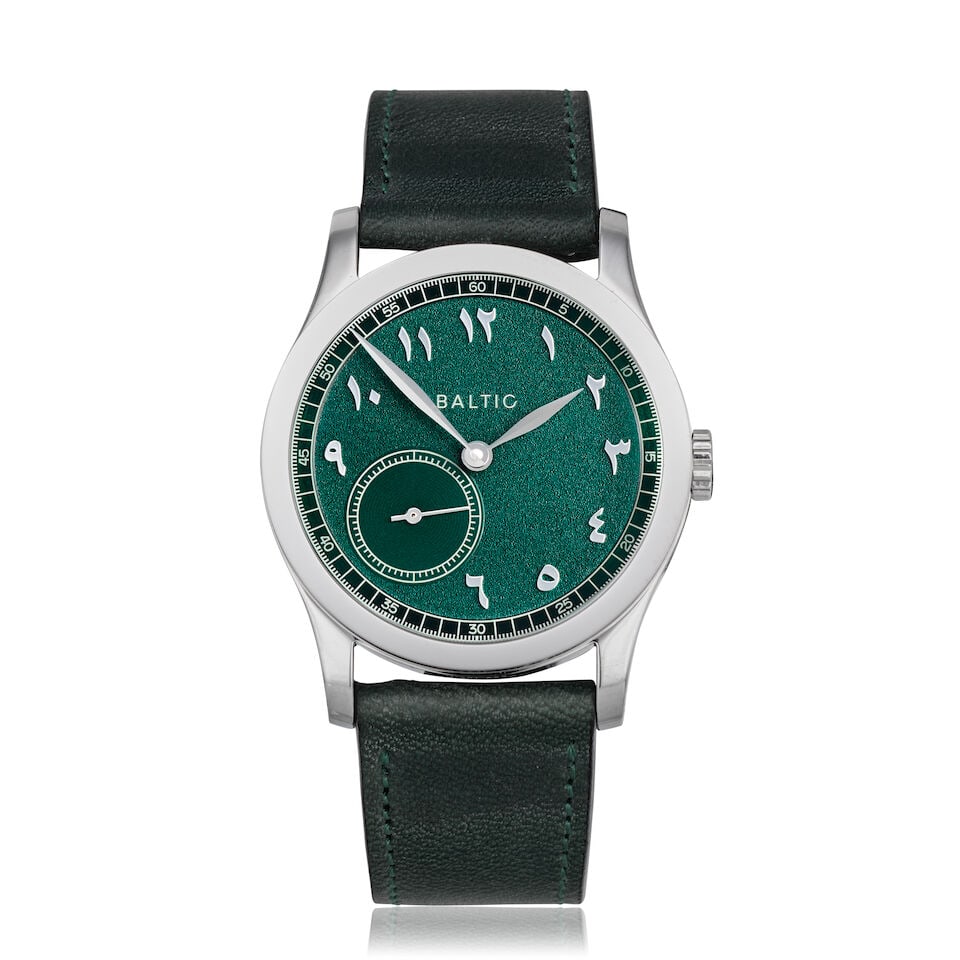 Baltic for Perpétuel. A Limited Edition stainless steel automatic wristwatch MR01, No.7 of...: Baltic for Perpétuel. A Limited Edition stainless steel automatic wristwatch Model: MR01, No.7 of 300 Date: Purchased 27th October 2022 Movement: 30-jewel Cal.5000A automatic Dial: Green Case: Br