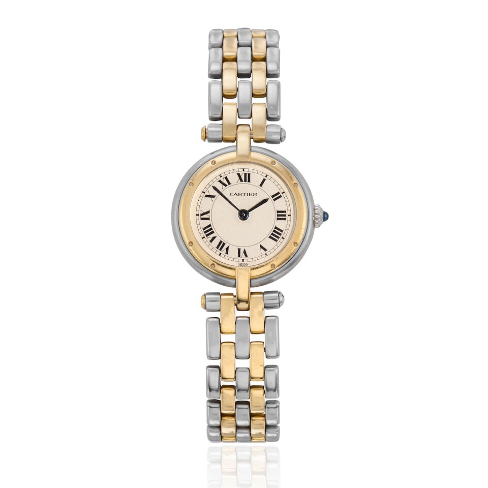 Cartier. A lady's stainless steel and gold quartz bracelet watch Panthere, Ref: 166920, Purchas... (1 of 3)