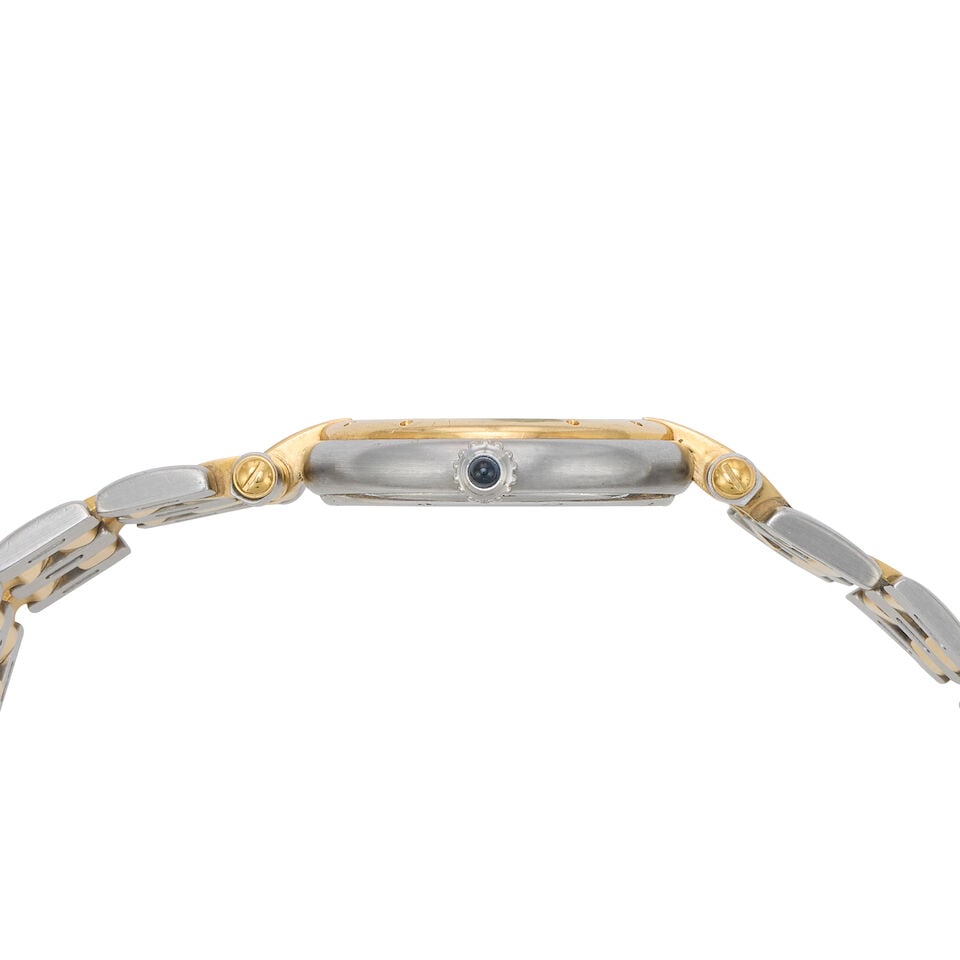 Cartier. A lady's stainless steel and gold quartz bracelet watch Panthere, Ref: 166920, Purchas... - 2