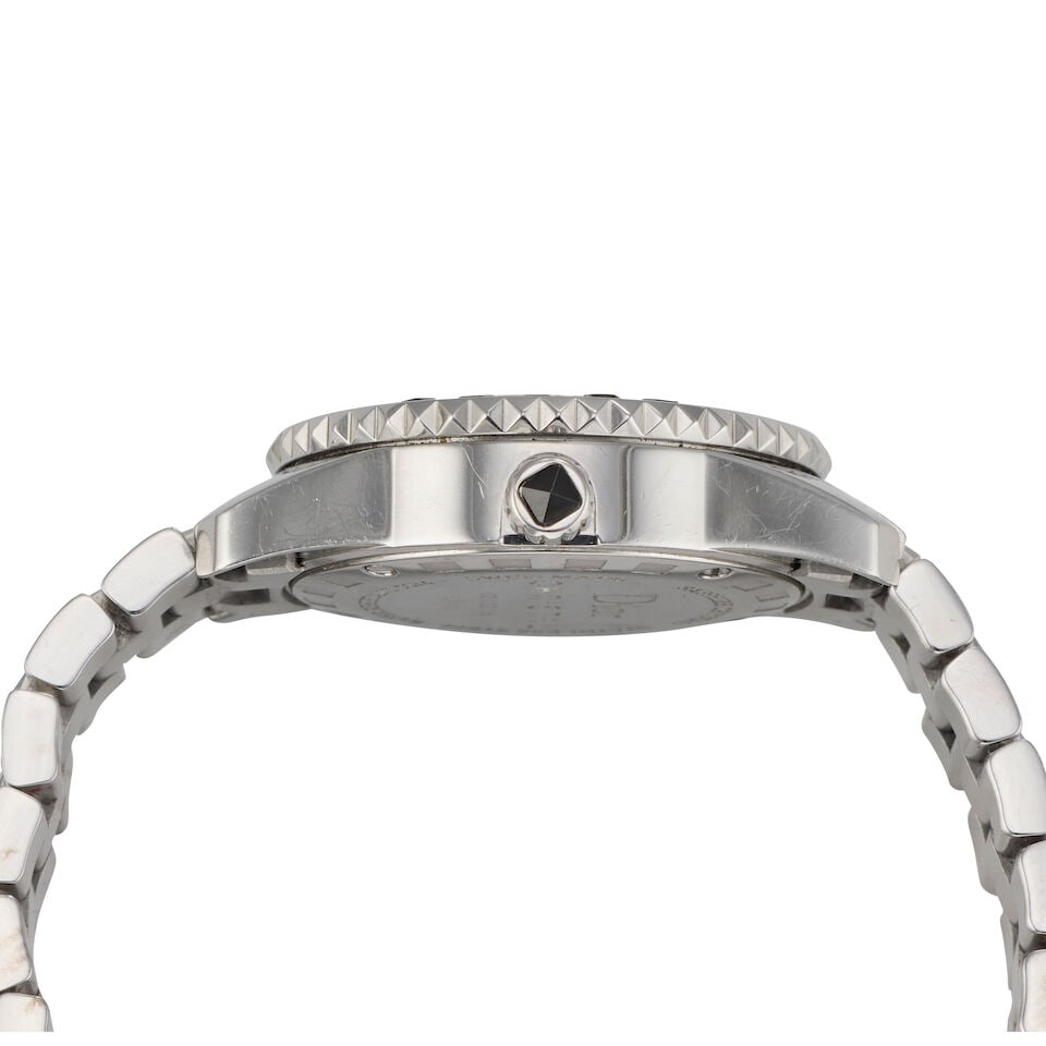 Dior. A lady's stainless steel, diamond set and black crystal bracelet watch Christal, Ref: CD1... - 3