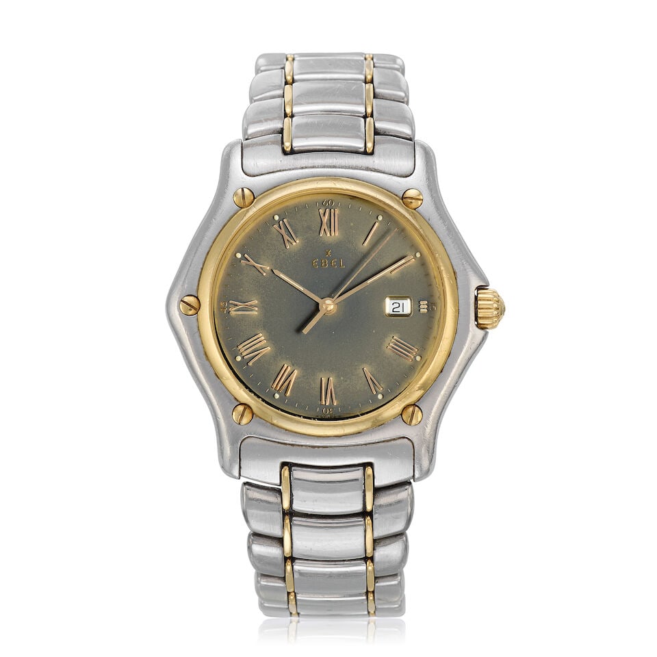 Ebel. A stainless steel and gold quartz calendar bracelet watch Ref: 187902 , Circa 1986 (1 of 1)