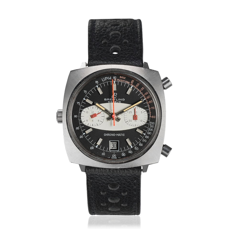 Breitling. A stainless steel automatic chronograph calendar wristwatch Ref: 2111, Circa 1970 (1 of 5)