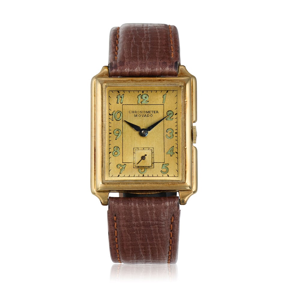Movado. A 14K gold manual wind wristwatch Circa 1950 (1 of 3)