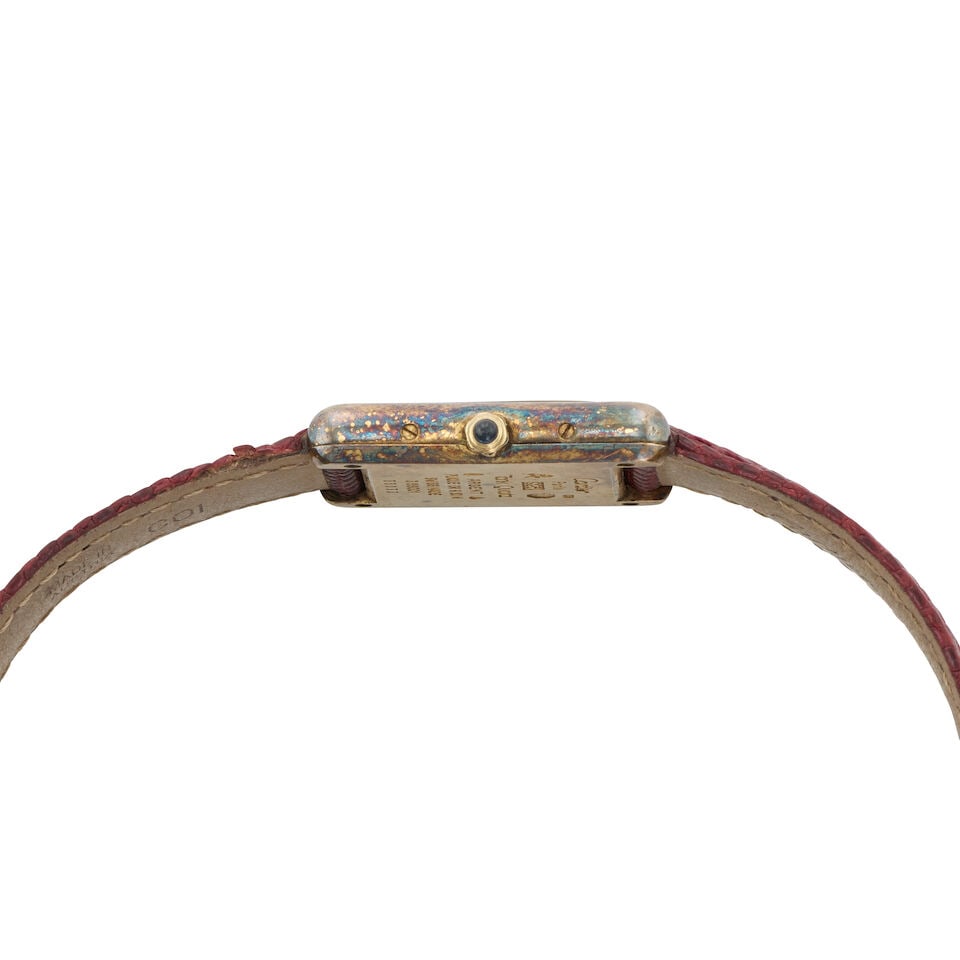 Cartier. A lady's silver gold plated quartz wristwatch Tank, Must de, Ref: 366001, Circa 1990 - 3