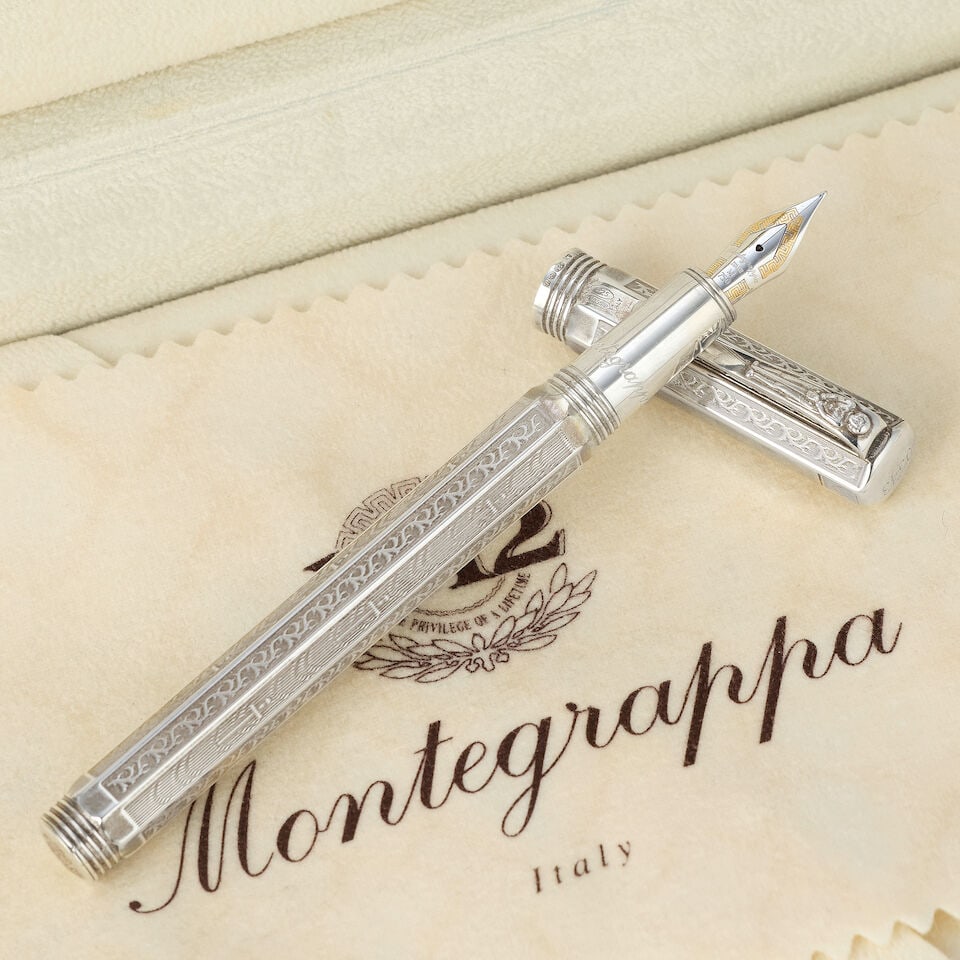 Montegrappa. A Limited Edition silver fountain pen Romeo and Juliet, one of 3500, Circa 1995 - 3