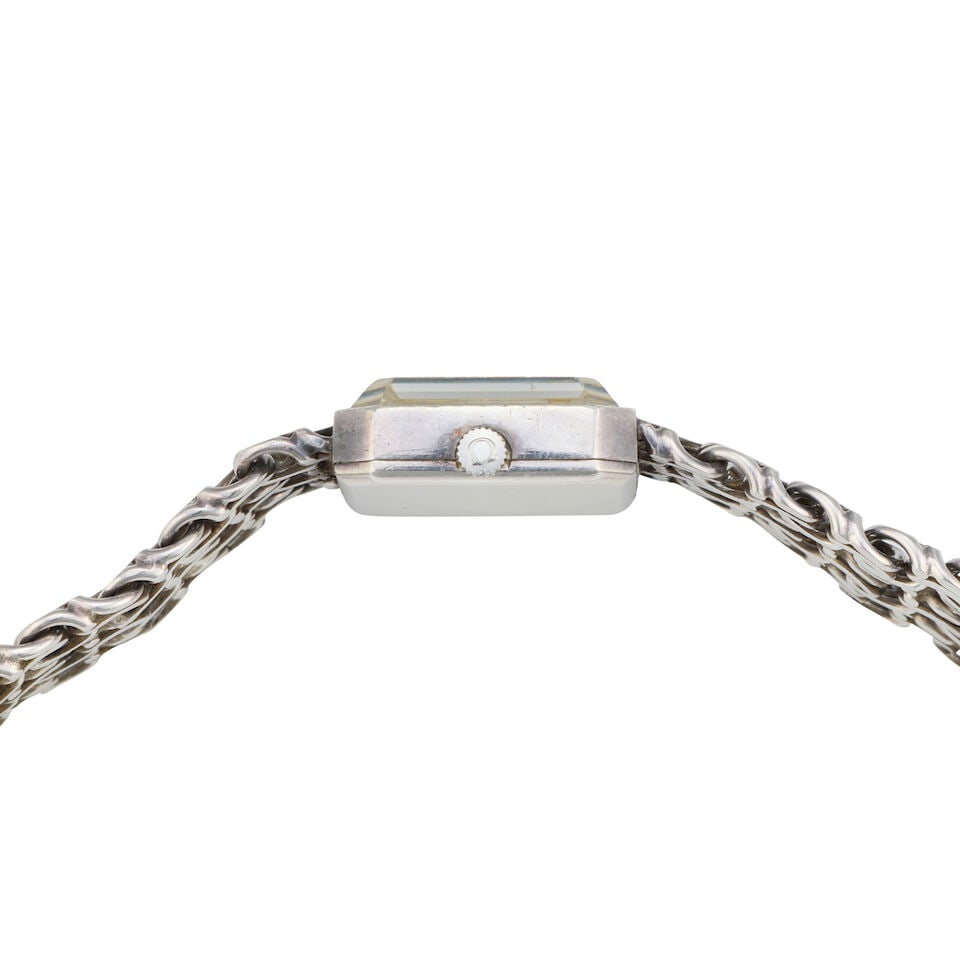 Omega. A lady's silver manual wind bracelet watch De Ville, Ref: 8272, Circa 1973 - 2