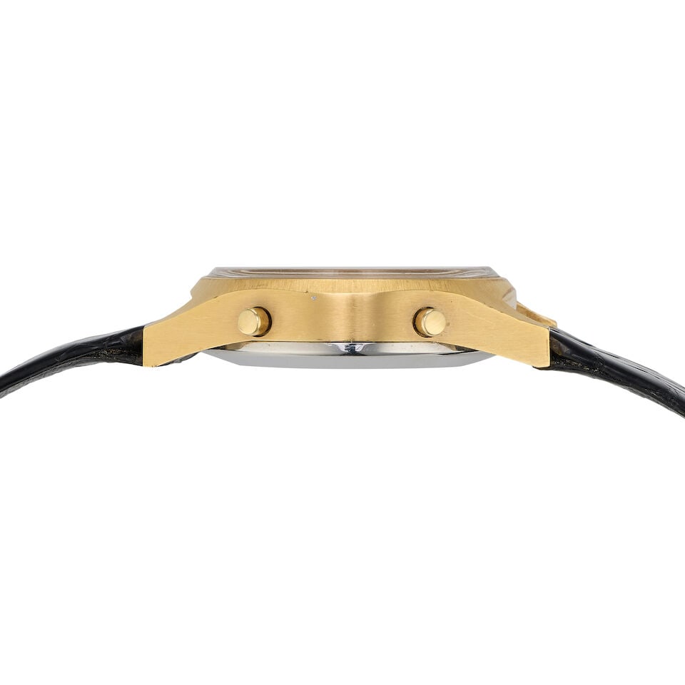 Zenith. A gold plated quartz chronograph wristwatch with digital display Defy Time Command , Ci... - 2