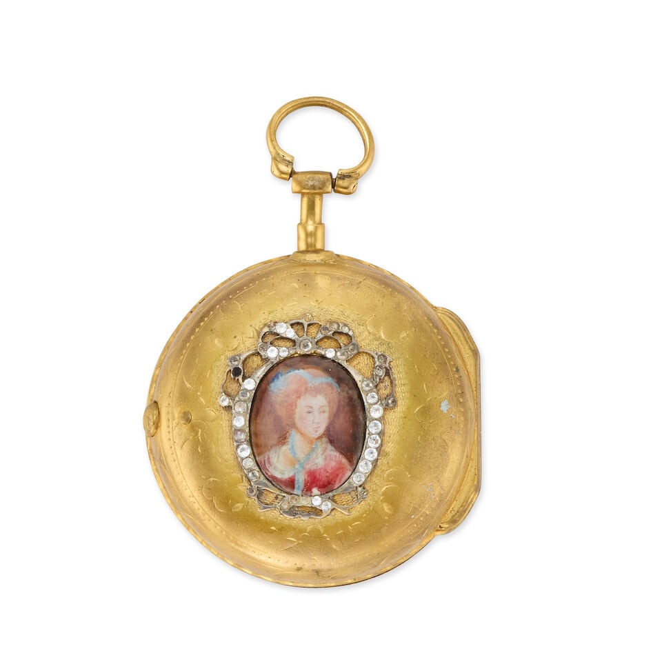 Jaq Coulin & Amy Bry. A continental gold key wind pair case pocket watch Circa 1790 - 2