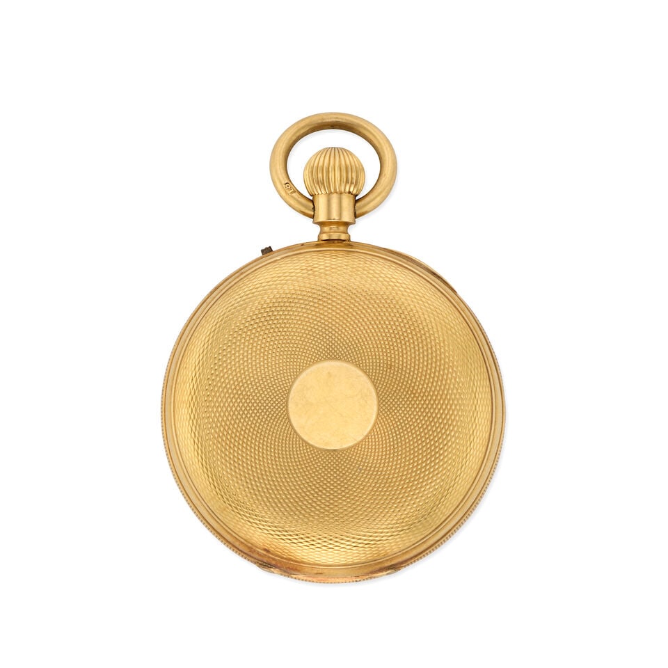 John Poole, 57 Fenchurch Street, London. An 18K gold keyless wind open face pocket watch London ... - 2