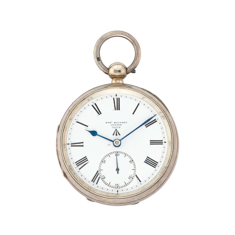 Daniel Buckney, London. A military-issue silver open face key wind pocket watch London Hallmark ... (1 of 1)