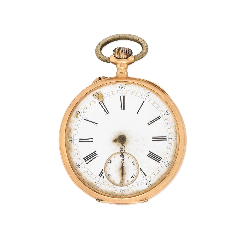 G. Crettiez. A continental gold keyless wind open face pocket watch Circa 1900 (1 of 6)