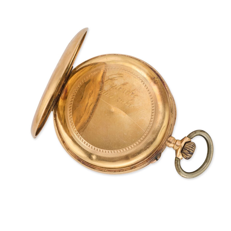 G. Crettiez. A continental gold keyless wind open face pocket watch Circa 1900 - 5