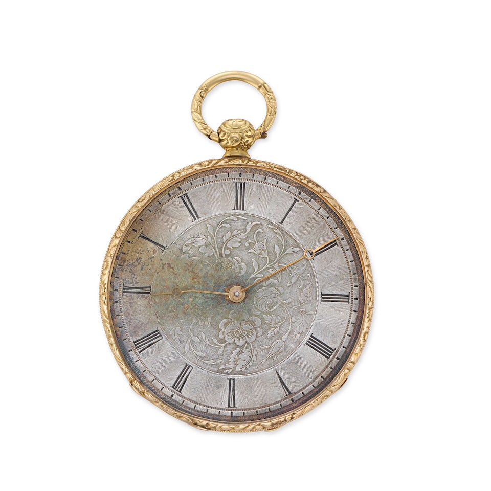 Humbert Fils, Geneve. A continental gold key wind open face pocket watch Circa 1910 (1 of 2)