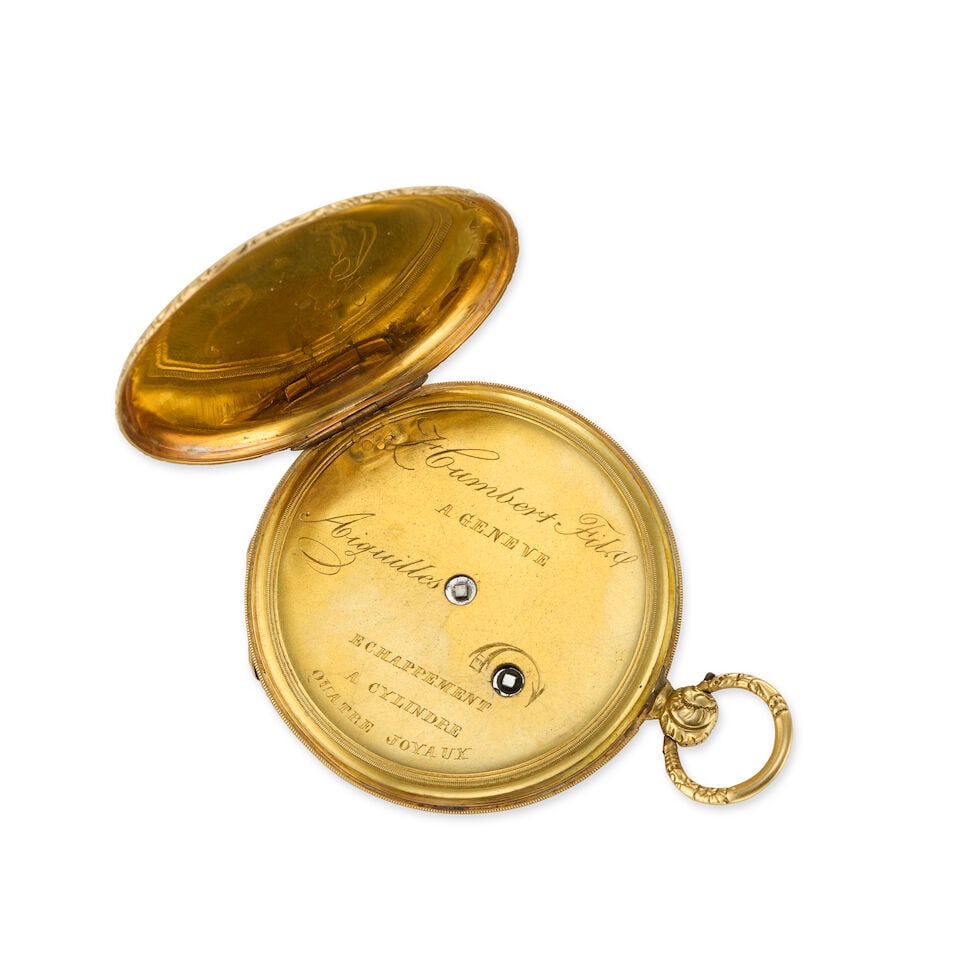 Humbert Fils, Geneve. A continental gold key wind open face pocket watch Circa 1910 - 2