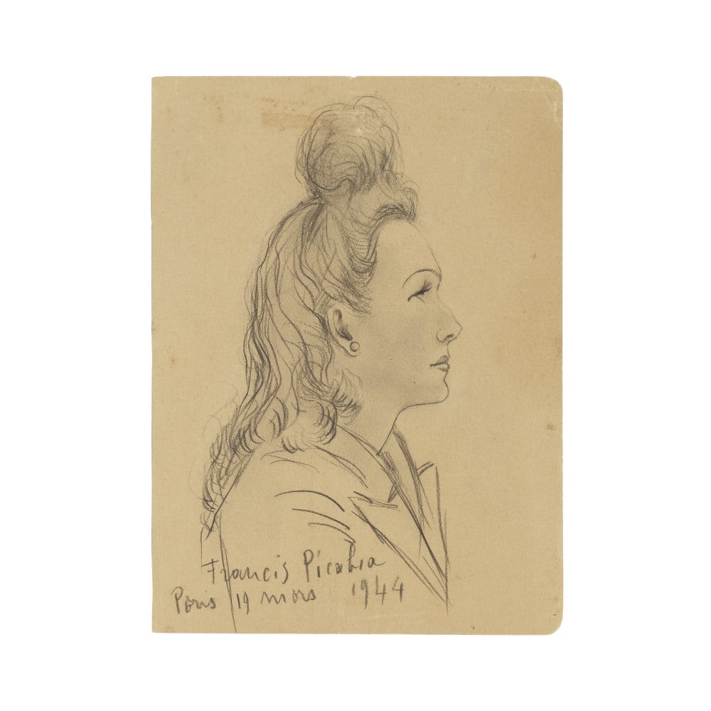 FRANCIS PICABIA (1879-1953) Sans titre (Femme de profil au chignon) (1 of 1)