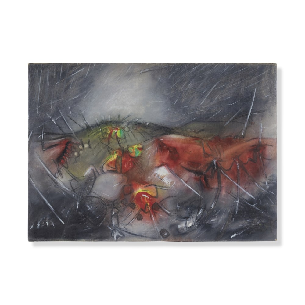 ROBERTO MATTA (1911-2002) Sans titre (Série Aube): ROBERTO MATTA (1911-2002) Sans titre (Série Aube) huile sur toile Peint en 1953 oil on canvas Painted 1953 91 x 63 cm. 35 13/16 x 24 13/16 in. Footnotes: Cette œuvre est