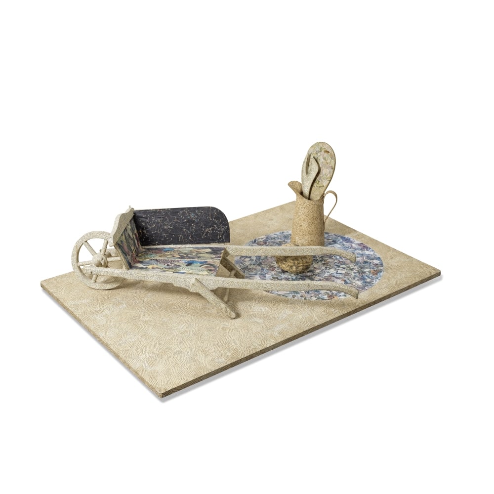 JIRI KOLAR (1914-2002) Métamorphose d'Olympia (cinq éléments sur base bois) (1 of 1)