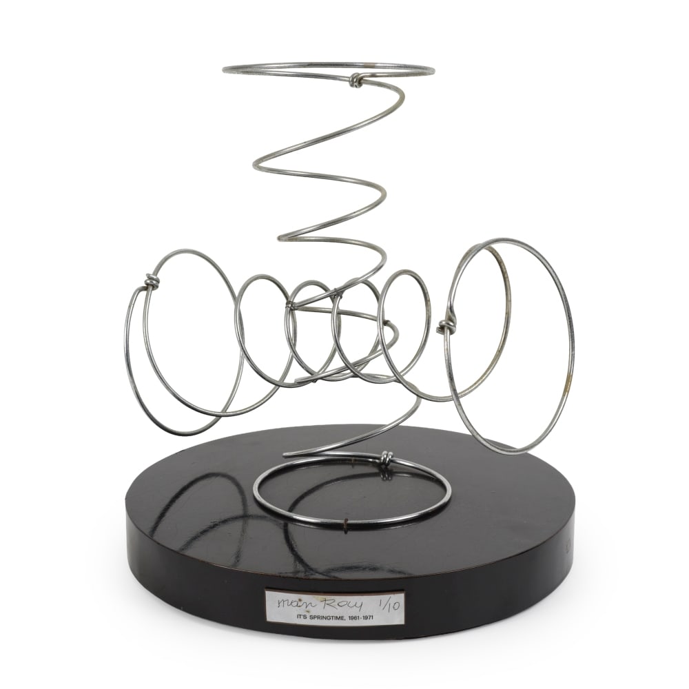 MAN RAY (1890-1976) It's springtime: MAN RAY (1890-1976) It's springtime signé et numéroté 'Man Ray 1/10' et inscrit de façon tapuscrite 'It's Springtime 1961-1971' (sur une étiquette fixée sur la base) Deux