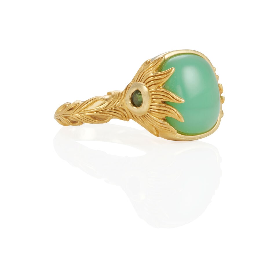 CARRERA Y CARRERA: 18K GOLD AND CHALCEDONY RING - 2