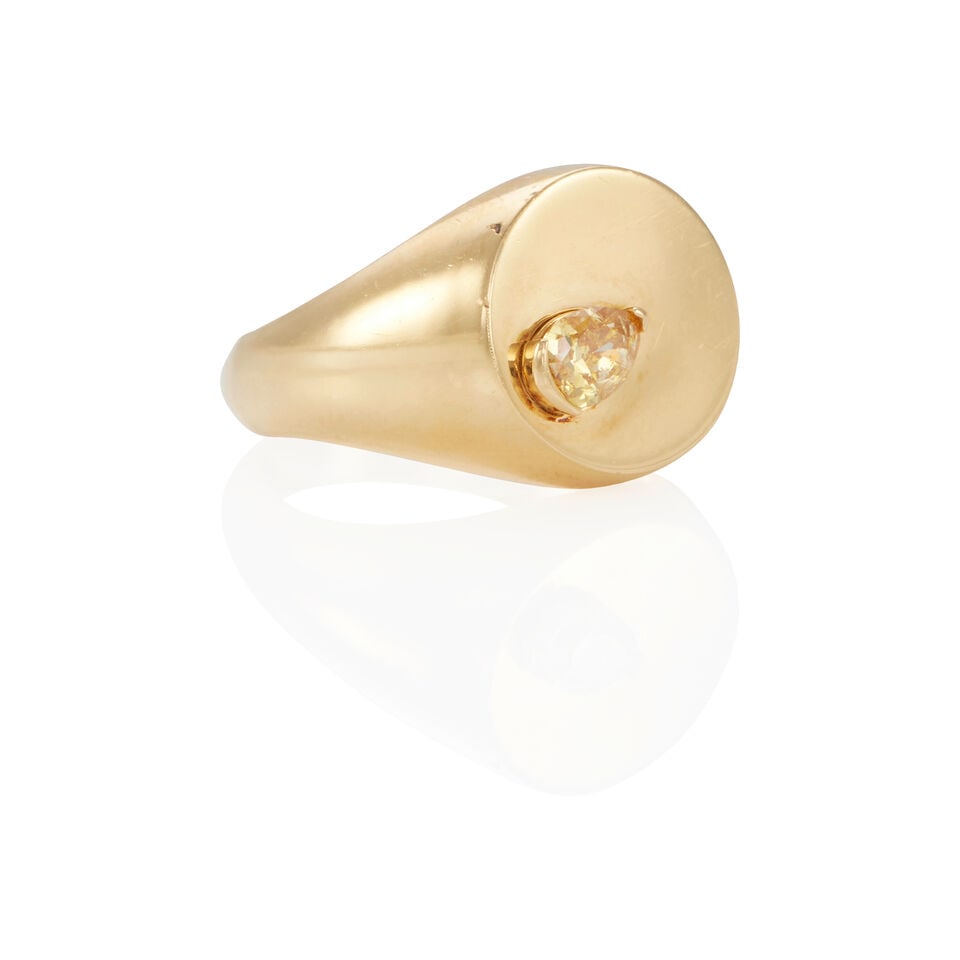 18K GOLD AND DIAMOND RING - 2