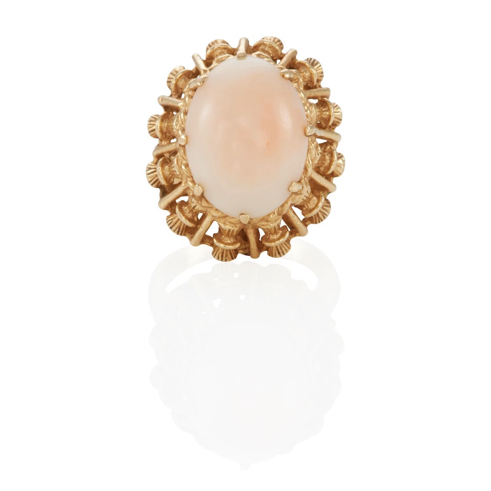 14K GOLD AND CORAL RING (1 of 2)
