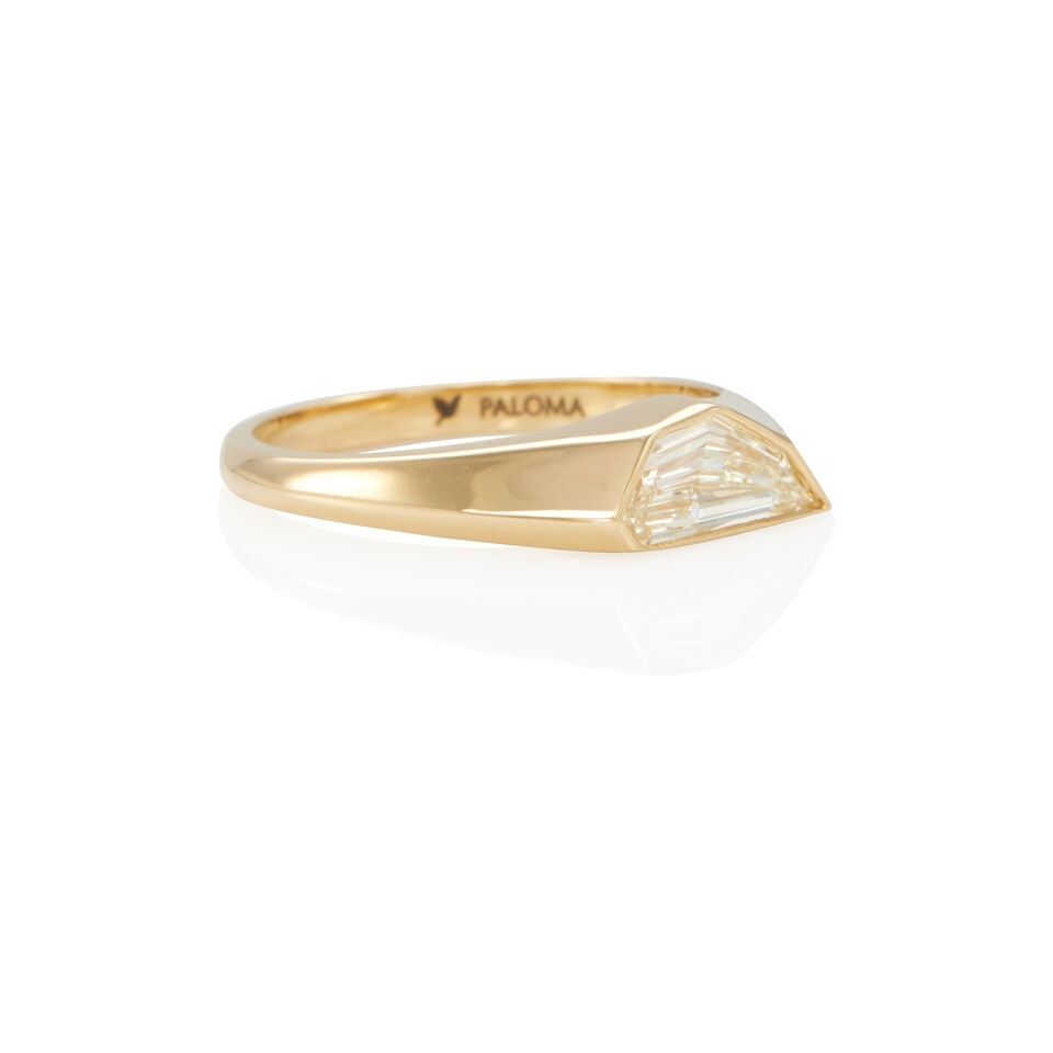 14K GOLD AND DIAMOND RING - 2