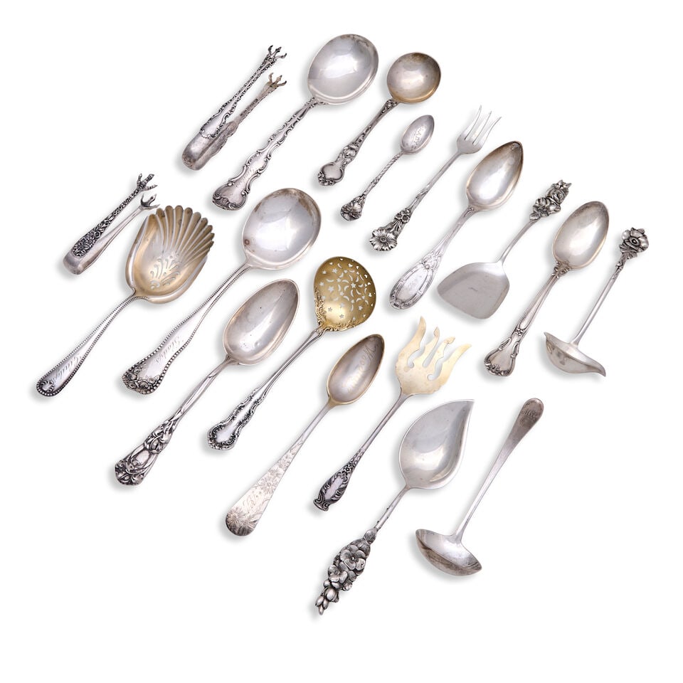 Assorted Sterling Silver Flatware and Serving Pieces, - 2