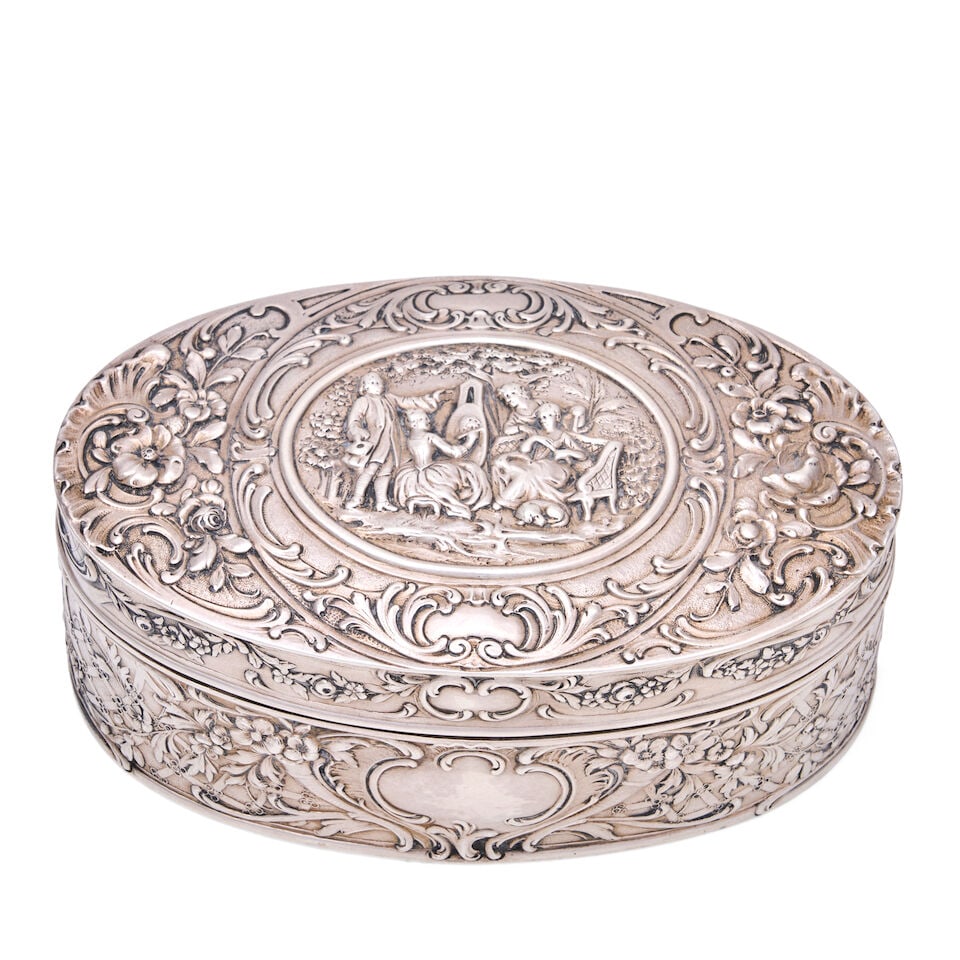 German Silver Table Box, - 2